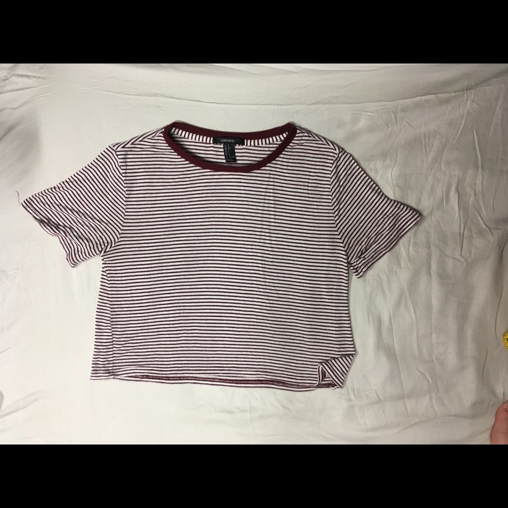 Forever 21 Striped Crop Top